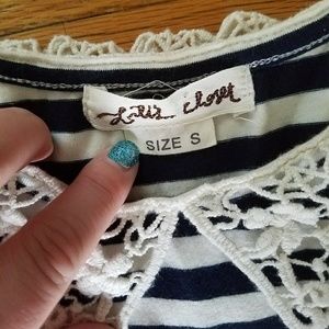 Anthropologie Tops - Anthropologie Striped Crochet Collar Tank Anthropologie Tops - Anthropologie Striped Crochet Collar Tank